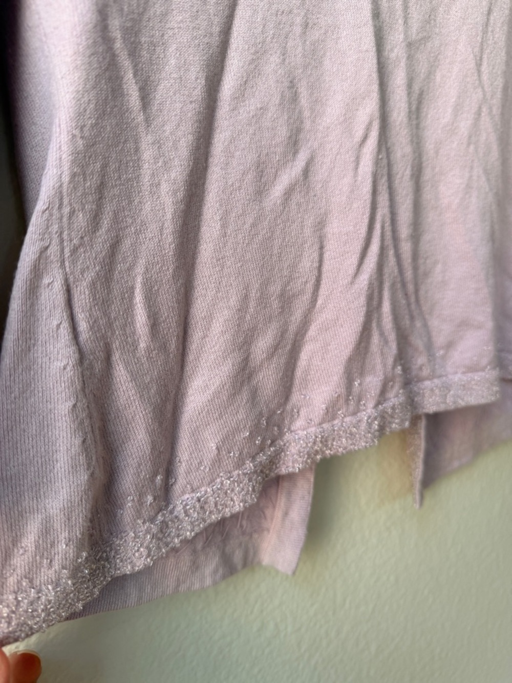 Banana Republic Silk Blend Beaded Cardigan Lilac Floral Embellished Sweater S - Picture 9 of 15